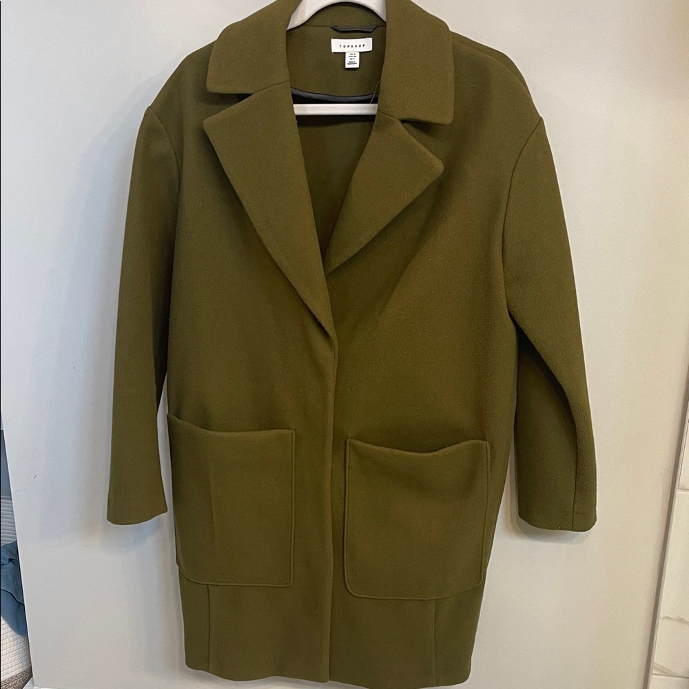 Topshop Olive Green Trench Coat